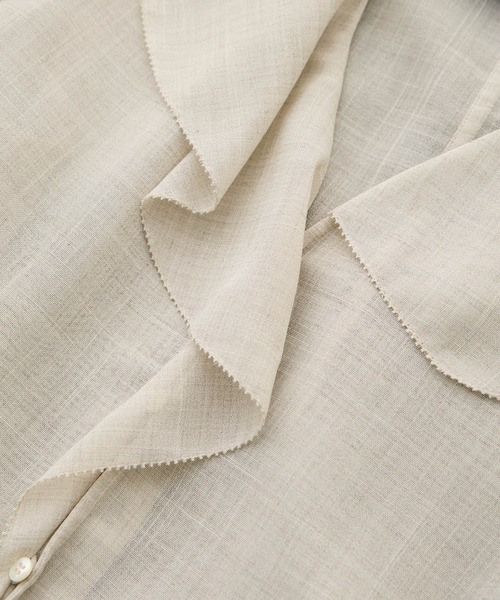 ROPE'（ロペ）の「リネンライクフリルカラーブラウス/イージーケア・セットアップ対応（シャツ/ブラウス・レディース・ダークブラウン/ベージュ・38）」の14枚目の写真