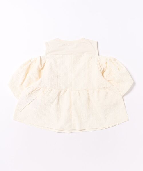 coca(coca)(コカ)の「【WEB限定セール】キッズ 肩あきジャカードブラウス(シャツ/ブラウス・キッズ・ブラック/アイボリー・150/140/130/120)」の22枚目の写真