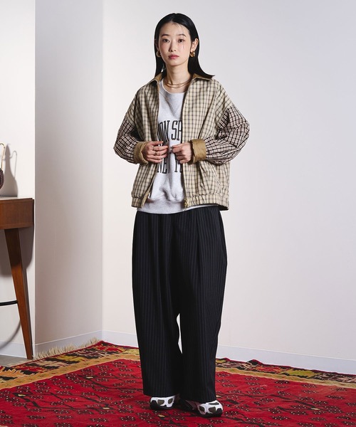 ROSE BUD（ローズバッド）の「(CREOLME)REVERSIBLE CHECK JACKET（ブルゾン・レディース・ネイビー/ベージュ・ONE SIZE）」の7枚目の写真
