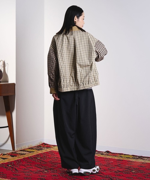 ROSE BUD（ローズバッド）の「(CREOLME)REVERSIBLE CHECK JACKET（ブルゾン・レディース・ネイビー/ベージュ・ONE SIZE）」の9枚目の写真