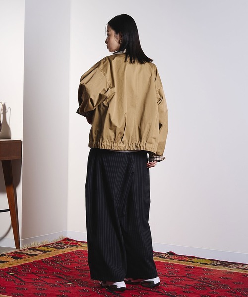 ROSE BUD（ローズバッド）の「(CREOLME)REVERSIBLE CHECK JACKET（ブルゾン・レディース・ネイビー/ベージュ・ONE SIZE）」の14枚目の写真