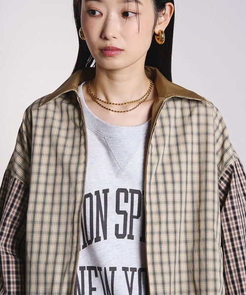 ROSE BUD（ローズバッド）の「(CREOLME)REVERSIBLE CHECK JACKET（ブルゾン・レディース・ネイビー/ベージュ・ONE SIZE）」の16枚目の写真