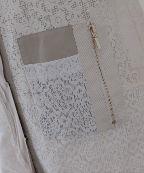 Eimee Law（エイミーロウ）の「メッシュレーススタンドカラージレ（ベスト・レディース・ブラック/アイボリー・FREE）」の21枚目の写真