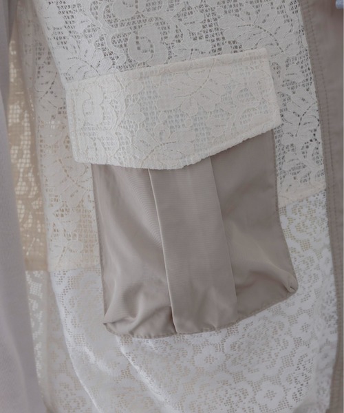 Eimee Law（エイミーロウ）の「メッシュレーススタンドカラージレ（ベスト・レディース・ブラック/アイボリー・FREE）」の22枚目の写真