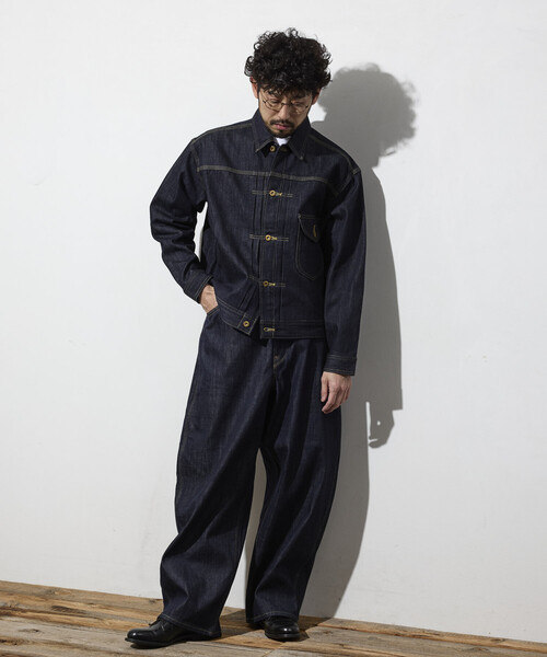 Lee(リー)の「Lee × FREAK'S STORE/リー 別注 COWBOY JACKET/カウボーイ デニムジャケット(ブルゾン・メンズ・ネイビー/インディゴブルー・LARGE/MEDIUM)」の19枚目の写真