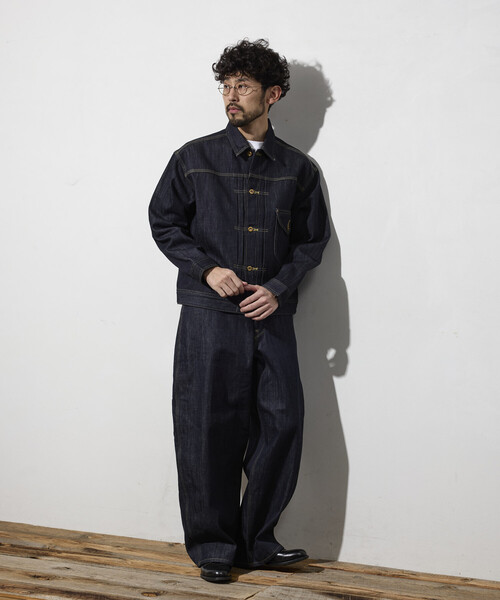 Lee(リー)の「Lee × FREAK'S STORE/リー 別注 COWBOY JACKET/カウボーイ デニムジャケット(ブルゾン・メンズ・ネイビー/インディゴブルー・LARGE/MEDIUM)」の21枚目の写真