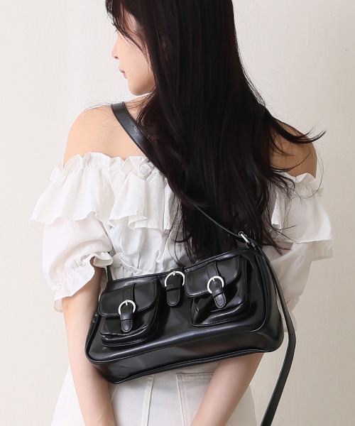 DEMETER(デメテル)の「ダブルポケット ベルトショルダー(ショルダーバッグ・レディース・ピンク/ブラウン/ブラック/レッド/オフホワイト・FREE)」の14枚目の写真