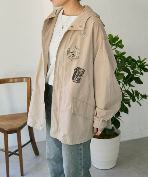 ear PAPILLONNER(イアパピヨネ)の「Kendai×SUM1 STYLE別注マンパ【SUM1 STYLE】(その他アウター・レディース・ブルー/ベージュ・FREE)」の7枚目の写真