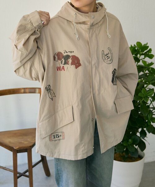ear PAPILLONNER(イアパピヨネ)の「Kendai×SUM1 STYLE別注マンパ【SUM1 STYLE】(その他アウター・レディース・ブルー/ベージュ・FREE)」の10枚目の写真