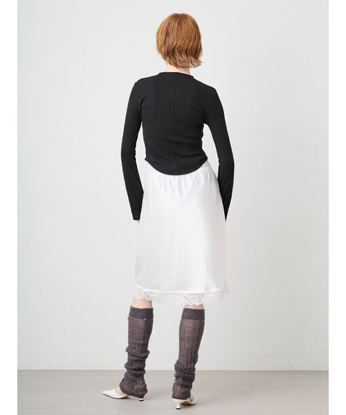 SORIN(ソリン )の「Satin Layered Midi Skirt/サテン レイヤードミディスカート(スカート・レディース・ホワイト/ライトピンク/ブラック・38)」の9枚目の写真