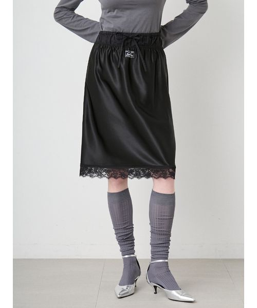 SORIN(ソリン )の「Satin Layered Midi Skirt/サテン レイヤードミディスカート(スカート・レディース・ホワイト/ライトピンク/ブラック・38)」の10枚目の写真