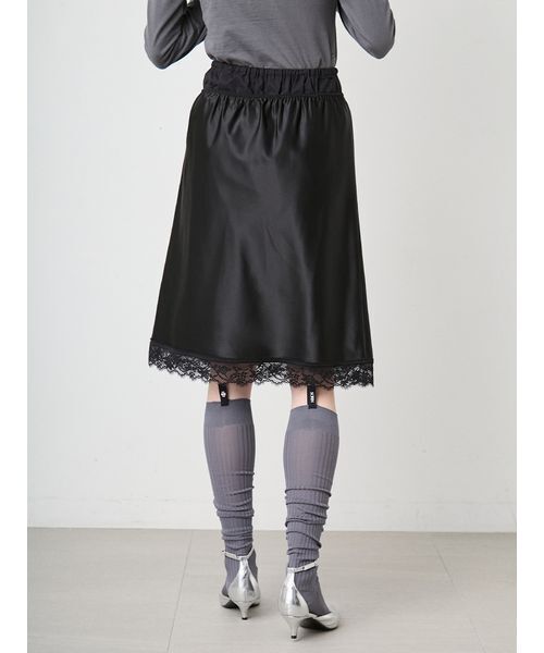 SORIN(ソリン )の「Satin Layered Midi Skirt/サテン レイヤードミディスカート(スカート・レディース・ホワイト/ライトピンク/ブラック・38)」の13枚目の写真