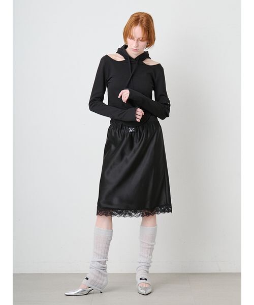 SORIN(ソリン )の「Satin Layered Midi Skirt/サテン レイヤードミディスカート(スカート・レディース・ホワイト/ライトピンク/ブラック・38)」の16枚目の写真