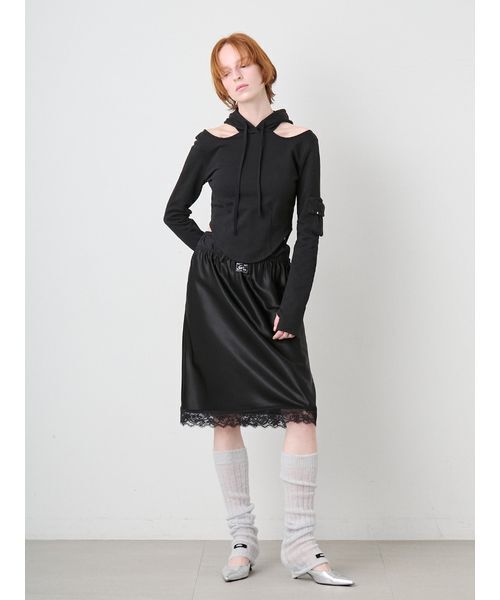 SORIN(ソリン )の「Satin Layered Midi Skirt/サテン レイヤードミディスカート(スカート・レディース・ホワイト/ライトピンク/ブラック・38)」の17枚目の写真