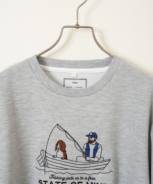 ikka(イッカ)の「ポンチ刺繍ロンT(Tシャツ/カットソー・メンズ・グリーン/ホワイト/ネイビー/グレー・XL/L/M/S)」の17枚目の写真