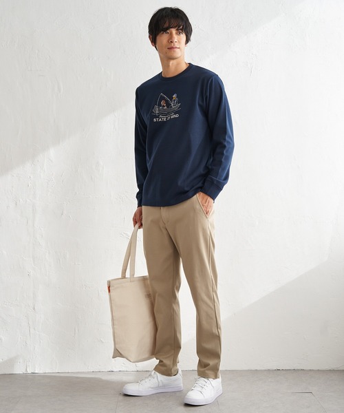 ikka(イッカ)の「ポンチ刺繍ロンT(Tシャツ/カットソー・メンズ・グリーン/ホワイト/ネイビー/グレー・XL/L/M/S)」の15枚目の写真