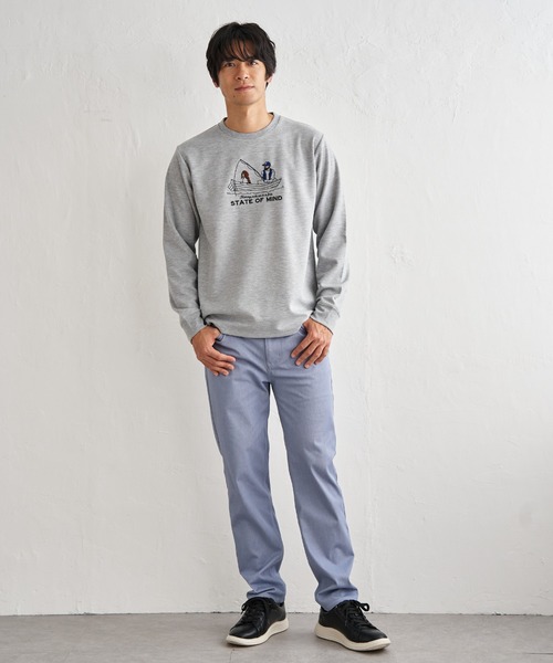 ikka(イッカ)の「ポンチ刺繍ロンT(Tシャツ/カットソー・メンズ・グリーン/ホワイト/ネイビー/グレー・XL/L/M/S)」の10枚目の写真