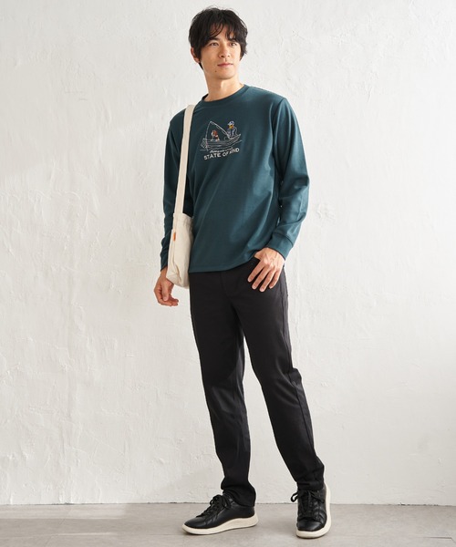 ikka(イッカ)の「ポンチ刺繍ロンT(Tシャツ/カットソー・メンズ・グリーン/ホワイト/ネイビー/グレー・XL/L/M/S)」の13枚目の写真