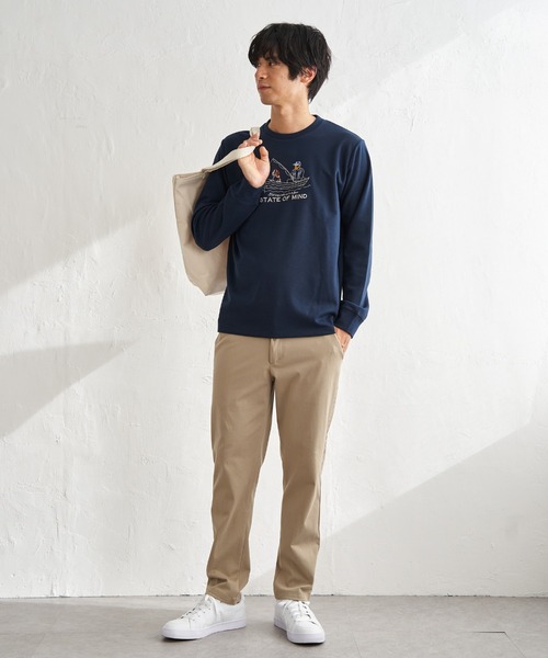 ikka(イッカ)の「ポンチ刺繍ロンT(Tシャツ/カットソー・メンズ・グリーン/ホワイト/ネイビー/グレー・XL/L/M/S)」の16枚目の写真