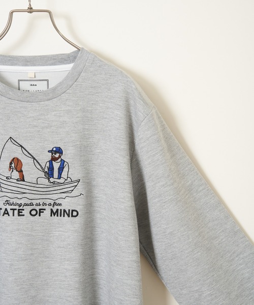 ikka(イッカ)の「ポンチ刺繍ロンT(Tシャツ/カットソー・メンズ・グリーン/ホワイト/ネイビー/グレー・XL/L/M/S)」の19枚目の写真