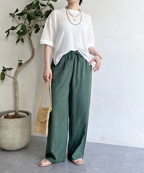 un dix cors(アンディコール)の「カラミ風メッシュプルオーバー(Tシャツ/カットソー・レディース・ブラック/アイボリー/モカ・FREE)」の6枚目の写真