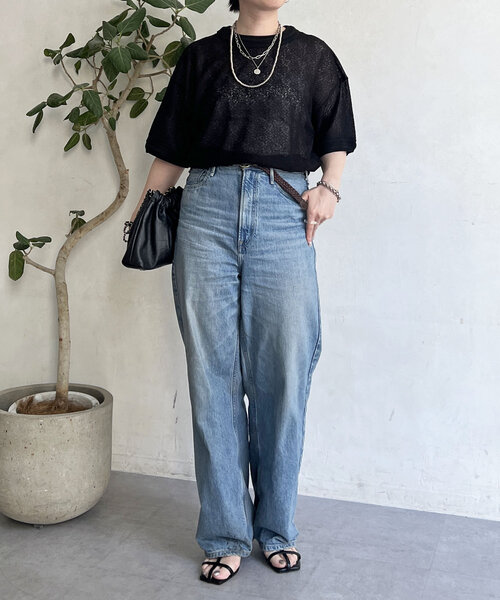 un dix cors(アンディコール)の「カラミ風メッシュプルオーバー(Tシャツ/カットソー・レディース・ブラック/アイボリー/モカ・FREE)」の9枚目の写真