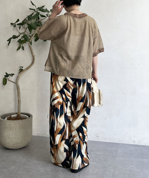 un dix cors(アンディコール)の「カラミ風メッシュプルオーバー(Tシャツ/カットソー・レディース・ブラック/アイボリー/モカ・FREE)」の14枚目の写真