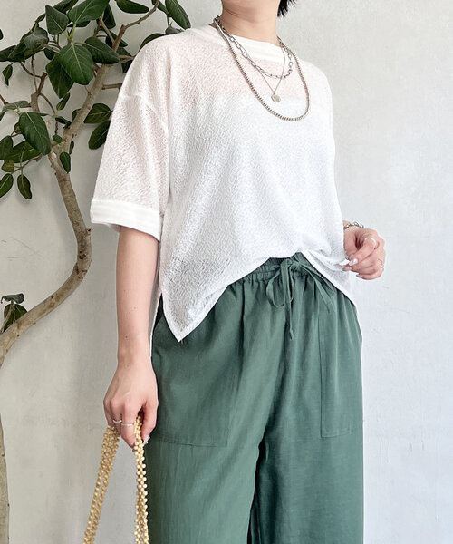 un dix cors(アンディコール)の「カラミ風メッシュプルオーバー(Tシャツ/カットソー・レディース・ブラック/アイボリー/モカ・FREE)」の18枚目の写真