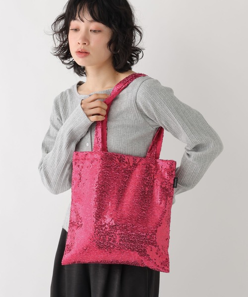 BAYFLOW(ベイフロー)の「BFスパンコールトート(トートバッグ・レディース・レッド/ピンク/ライトグレー/ブラック/ブルー・0)」の5枚目の写真