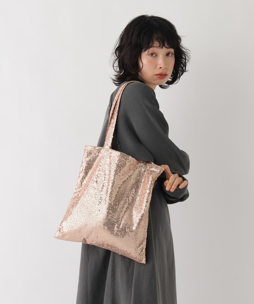 BAYFLOW(ベイフロー)の「BFスパンコールトート(トートバッグ・レディース・レッド/ピンク/ライトグレー/ブラック/ブルー・0)」の4枚目の写真