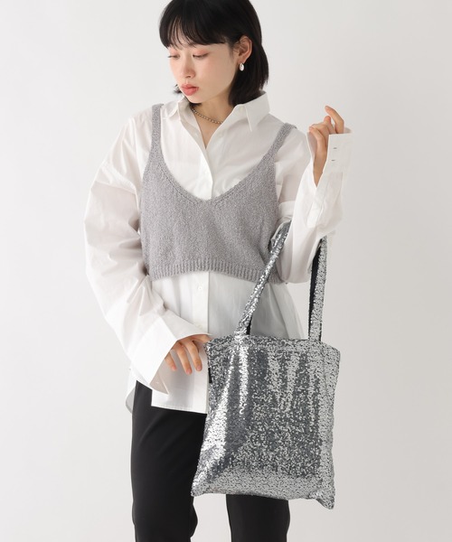 BAYFLOW(ベイフロー)の「BFスパンコールトート(トートバッグ・レディース・レッド/ピンク/ライトグレー/ブラック/ブルー・0)」の1枚目の写真