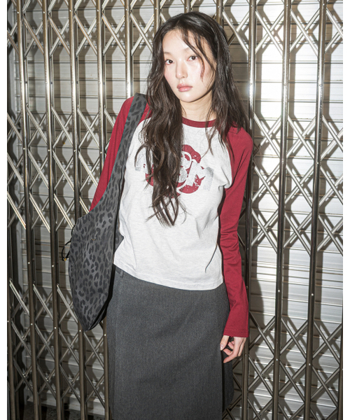 HAVISM（ヘビズム）の「ROSE RAGLAN L/S TEE(WINE)（Tシャツ/カットソー・レディース・その他・ONE SIZE）」の2枚目の写真