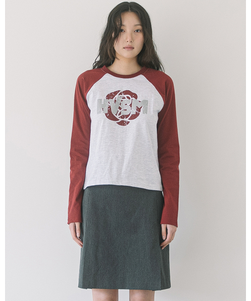 HAVISM（ヘビズム）の「ROSE RAGLAN L/S TEE(WINE)（Tシャツ/カットソー・レディース・その他・ONE SIZE）」の3枚目の写真