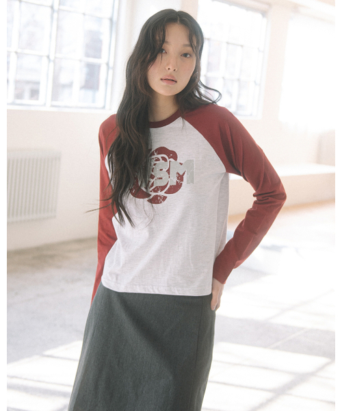 HAVISM（ヘビズム）の「ROSE RAGLAN L/S TEE(WINE)（Tシャツ/カットソー・レディース・その他・ONE SIZE）」の5枚目の写真