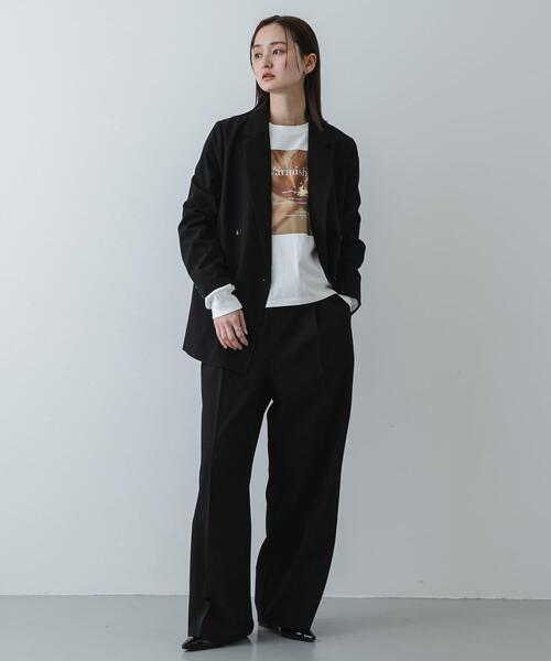 SENSE OF PLACE by URBAN RESEARCH（センスオブプレイスバイアーバンリサーチ）の「『XS,TALLサイズ/WEB限定』『イージーケア』ワイドイージーパンツ（スラックス・レディース・ブラック/ベージュ系その他/グレー・TALL/SMALL/MEDIUM/LARGE/X-SMALL）」の5枚目の写真