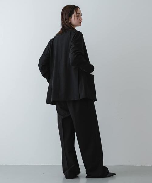 SENSE OF PLACE by URBAN RESEARCH（センスオブプレイスバイアーバンリサーチ）の「『XS,TALLサイズ/WEB限定』『イージーケア』ワイドイージーパンツ（スラックス・レディース・ブラック/ベージュ系その他/グレー・TALL/SMALL/MEDIUM/LARGE/X-SMALL）」の7枚目の写真