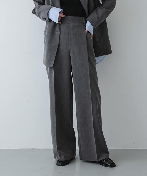 SENSE OF PLACE by URBAN RESEARCH（センスオブプレイスバイアーバンリサーチ）の「『XS,TALLサイズ/WEB限定』『イージーケア』ワイドイージーパンツ（スラックス・レディース・ブラック/ベージュ系その他/グレー・TALL/SMALL/MEDIUM/LARGE/X-SMALL）」の10枚目の写真