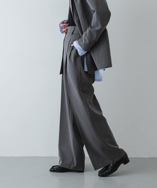 SENSE OF PLACE by URBAN RESEARCH（センスオブプレイスバイアーバンリサーチ）の「『XS,TALLサイズ/WEB限定』『イージーケア』ワイドイージーパンツ（スラックス・レディース・ブラック/ベージュ系その他/グレー・TALL/SMALL/MEDIUM/LARGE/X-SMALL）」の12枚目の写真