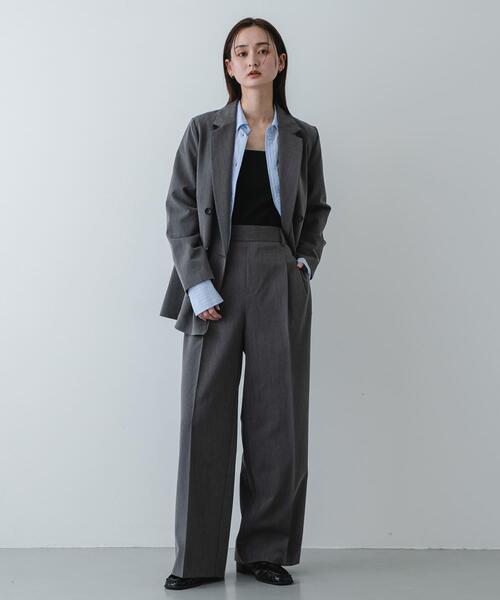 SENSE OF PLACE by URBAN RESEARCH（センスオブプレイスバイアーバンリサーチ）の「『XS,TALLサイズ/WEB限定』『イージーケア』ワイドイージーパンツ（スラックス・レディース・ブラック/ベージュ系その他/グレー・TALL/SMALL/MEDIUM/LARGE/X-SMALL）」の13枚目の写真