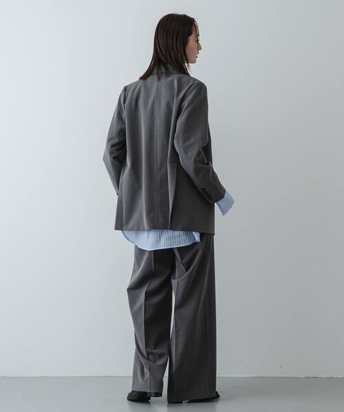 SENSE OF PLACE by URBAN RESEARCH（センスオブプレイスバイアーバンリサーチ）の「『XS,TALLサイズ/WEB限定』『イージーケア』ワイドイージーパンツ（スラックス・レディース・ブラック/ベージュ系その他/グレー・TALL/SMALL/MEDIUM/LARGE/X-SMALL）」の15枚目の写真