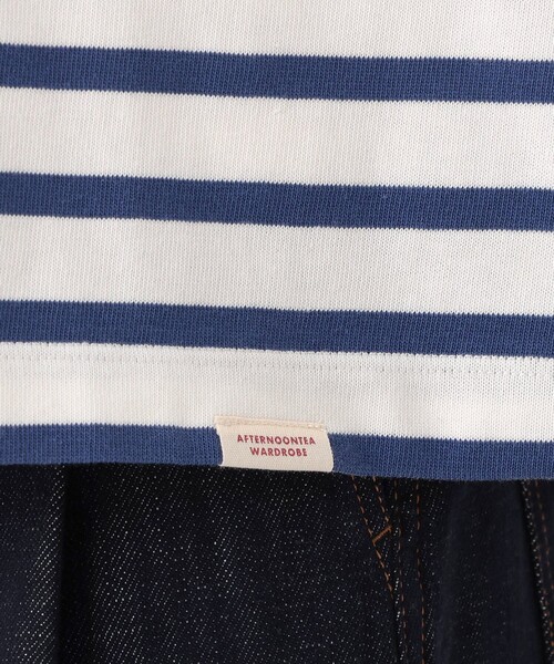Afternoon Tea(アフタヌーンティー)の「MON JOURNALタイポグラフィープリントボーダープルオーバー(Tシャツ/カットソー・レディース・ブルー・MEDIUM)」の5枚目の写真