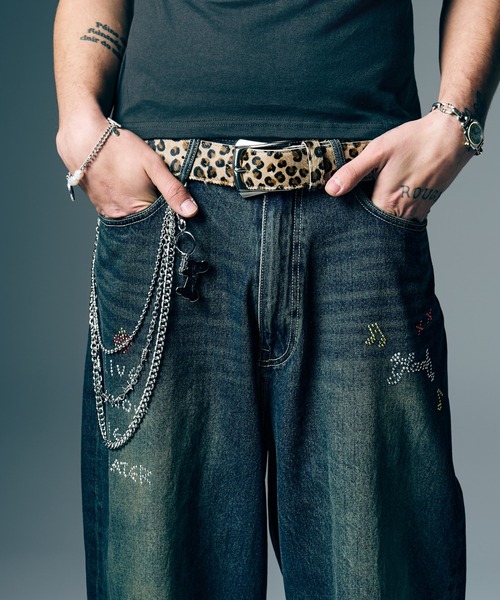 glamb（グラム）の「Hair Calf Belt / ヘアカーフベルト（ベルト・メンズ・ベージュ/ブラック・FREE）」の7枚目の写真