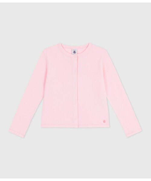PETIT BATEAU(プチバトー)の「コットンカーディガン(カーディガン/ボレロ・キッズ・ライトブルー/ライトピンク・6YEAR/8YEAR/10YEAR/12YEAR)」の2枚目の写真