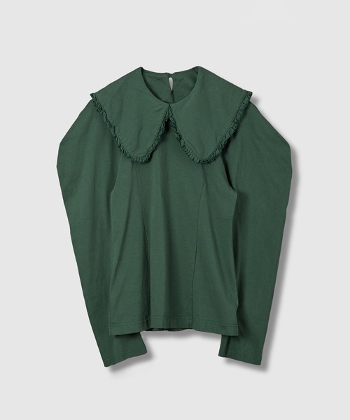 SUPER FINE DRY PURITAN COLLAR PUFF L/S TOPS スーパーファインドライ 