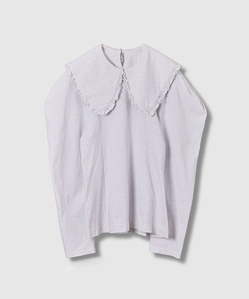 SUPER FINE DRY PURITAN COLLAR PUFF L/S TOPS スーパーファインドライ 