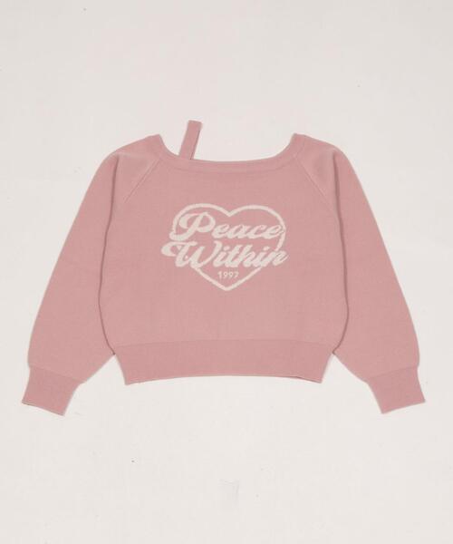 WEGO（ウィゴー）の「WEGO/【26年春夏新作】ハートワンショルニット（ニット/セーター・レディース・ホワイト/ピンク・FREE）」の19枚目の写真