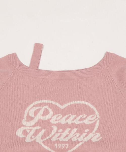 WEGO（ウィゴー）の「WEGO/【26年春夏新作】ハートワンショルニット（ニット/セーター・レディース・ホワイト/ピンク・FREE）」の21枚目の写真