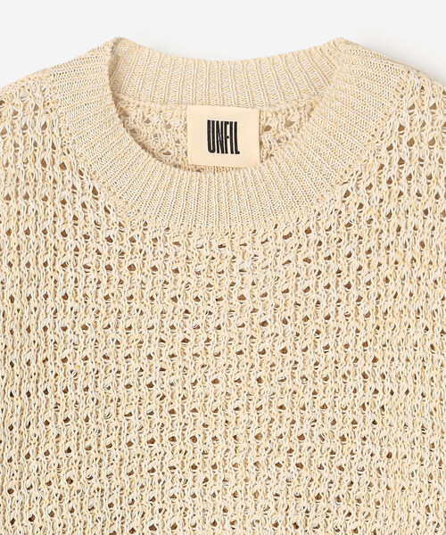 UNFIL（アンフィル）の「UNFIL | ハニーコンボ メッシュニットプルオーバー WOMEN（ニット/セーター・レディース・ブルー系その他5/ホワイト系その他・1）」の5枚目の写真