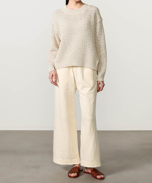 UNFIL（アンフィル）の「UNFIL | ハニーコンボ メッシュニットプルオーバー WOMEN（ニット/セーター・レディース・ブルー系その他5/ホワイト系その他・1）」の11枚目の写真