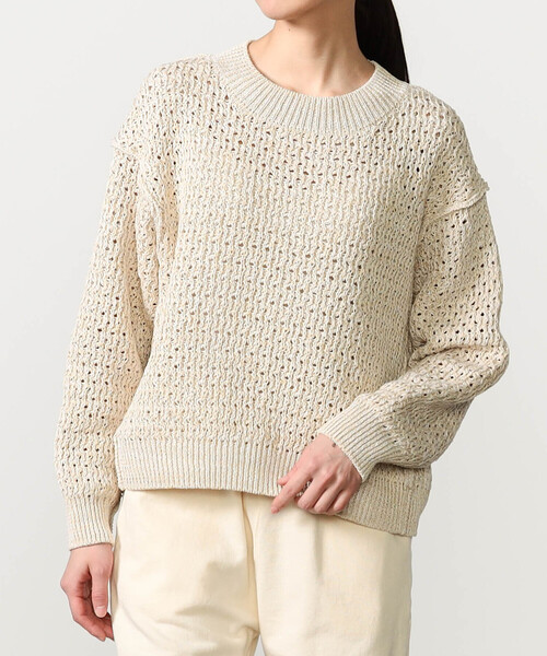 UNFIL（アンフィル）の「UNFIL | ハニーコンボ メッシュニットプルオーバー WOMEN（ニット/セーター・レディース・ブルー系その他5/ホワイト系その他・1）」の2枚目の写真